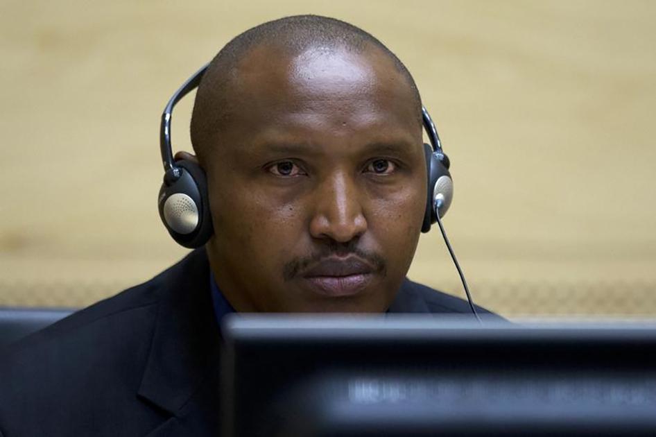 Congolese warlord Bosco Ntaganda looks on during his first appearance before judges at the International Criminal Court in the Hague March 26, 2013.