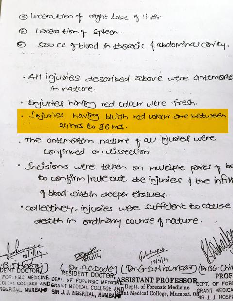 Copy of post-mortem report of Agnelo Valdaris, April 18, 2014.