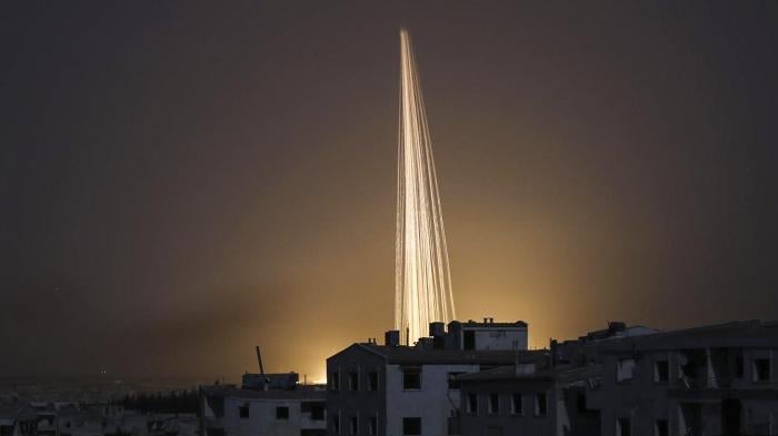 اوربلونکې وسله چې د ۲۰۱۶ کال د جون پر ۲۲مه د سوريې د حلب ښار پر کفر همراه کلي لګېدلې ده. 