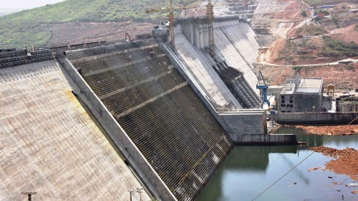 Souapiti dam in Guinea