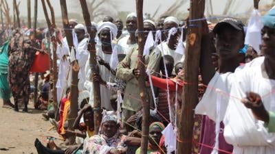 People in Darfur during first ICC visit 