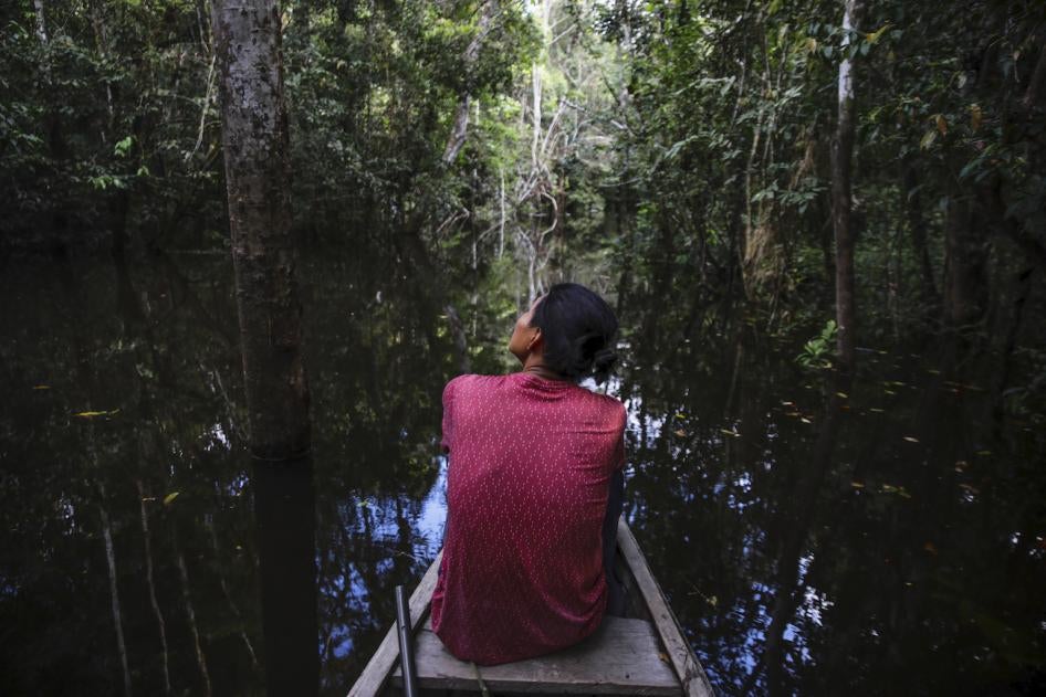 The Amazon River in the Amazon rainforest, in Leticia, Colombia.