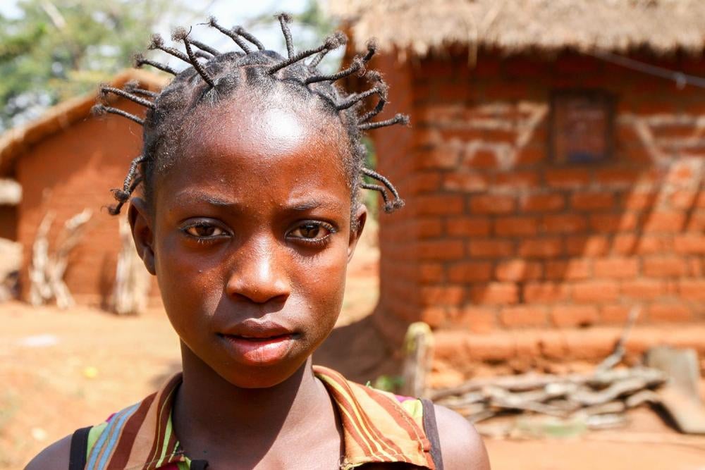 A 15-year-old girl from Nana-Grébizi province, who has not attended school since 2013.