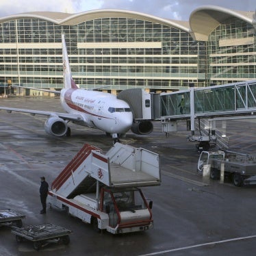 An Air Algerie plane sits on the tarmac of the Houari Boumediene airport in Algiers, Algeria, December 6, 2020.