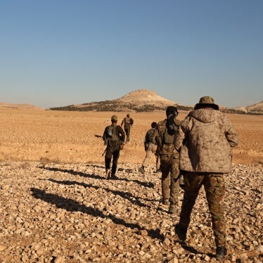 The Syrian National Army (SNA) forces around the Tishrin Dam in the southeastern district in Aleppo, January 18, 2025.
