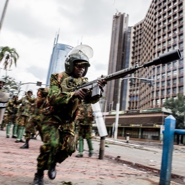 Riot police patrol during a protest on June 25, 2025, in Nairobi, Kenya. Today's demonstration marks the first anniversary of the 2024 anti- Finance Bill protests.