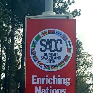 Billboard advertising the 2016 Southern African Development Community (SADC) Summit in Mbabane, Swaziland.